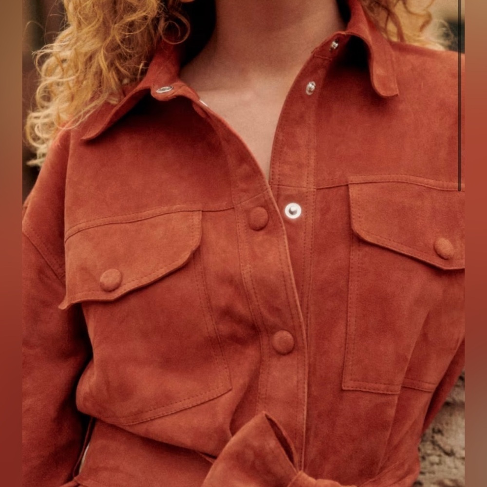 Sezane MARENA suede jacket. Size 36(US4). Excellent condition. NEW with tags!! - Picture 2 of 9